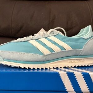 Adidas Aqua and White SL 72 OG Classic Sneakers brand new in box 6.5 women’s